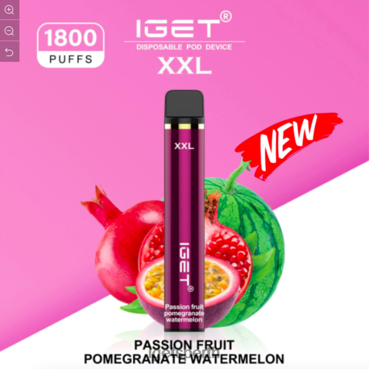 IGET XXL - 1800 PUFFS 40Z8664 Passionfruit Pomegranate Watermelon