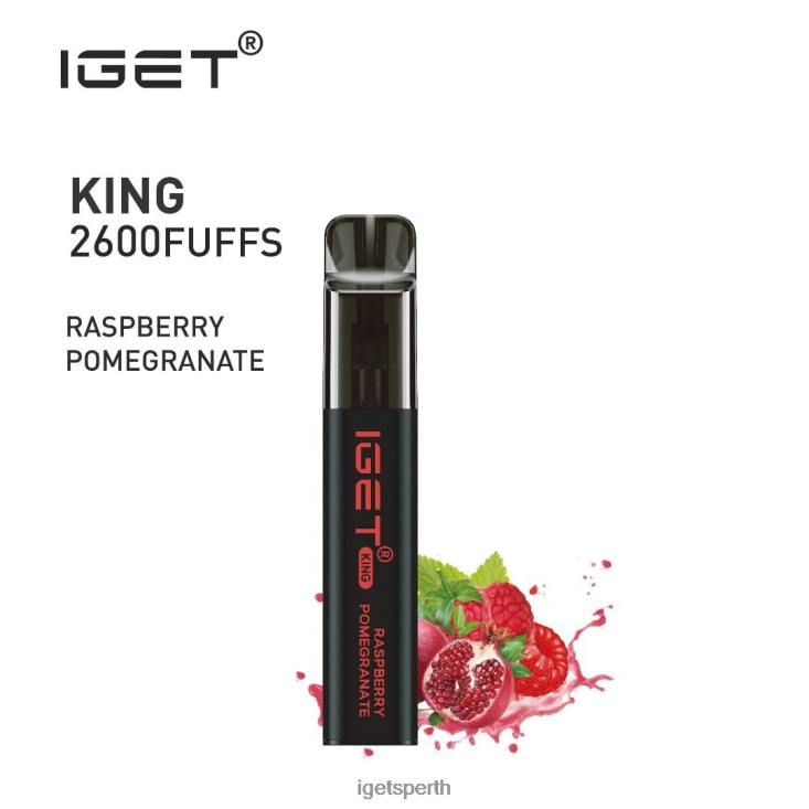 IGET KING - 2600 PUFFS 40Z8594 Raspberry Pomegranate