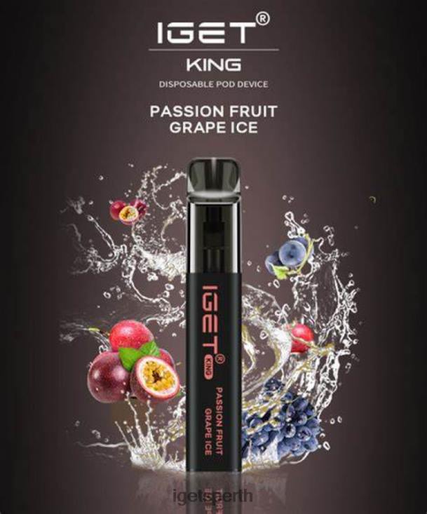 IGET KING - 2600 PUFFS 40Z8631 Passion Fruit Grape Ice