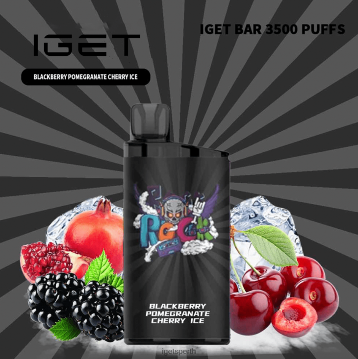 IGET BAR - 3500 PUFFS 40Z8661 Blackberry Pomegranate Cherry Ice