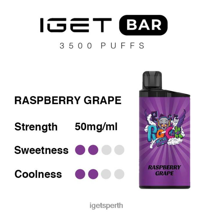 IGET Bar 3500 Puffs 40Z8280 Raspberry Grape