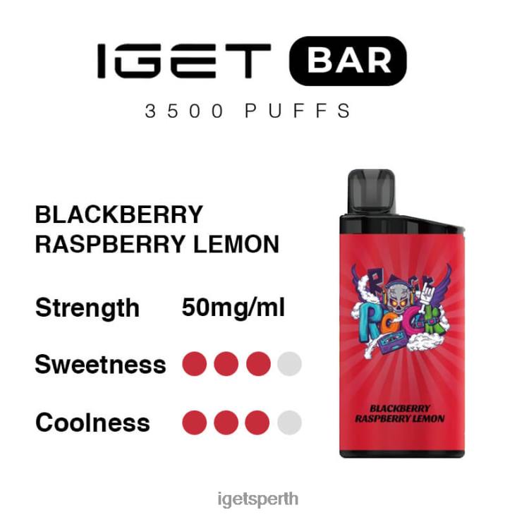 IGET Bar 3500 Puffs 40Z8296 Blackberry Raspberry Lemon