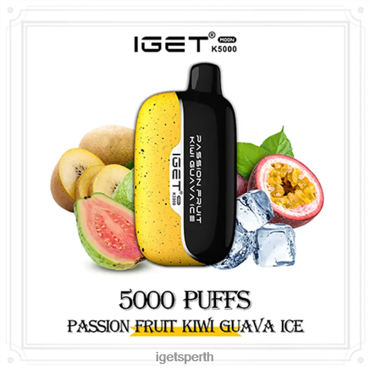 IGET Moon 5000 Puffs 40Z8212 Passion Fruit Kiwi Guava Ice