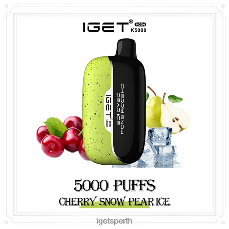 IGET Moon 5000 Puffs 40Z8215 Cherry Snow Pear Ice
