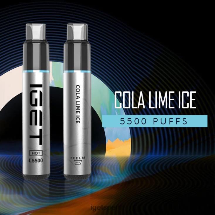 IGET HOT - 5500 PUFFS 40Z8521 Cola Lime Ice