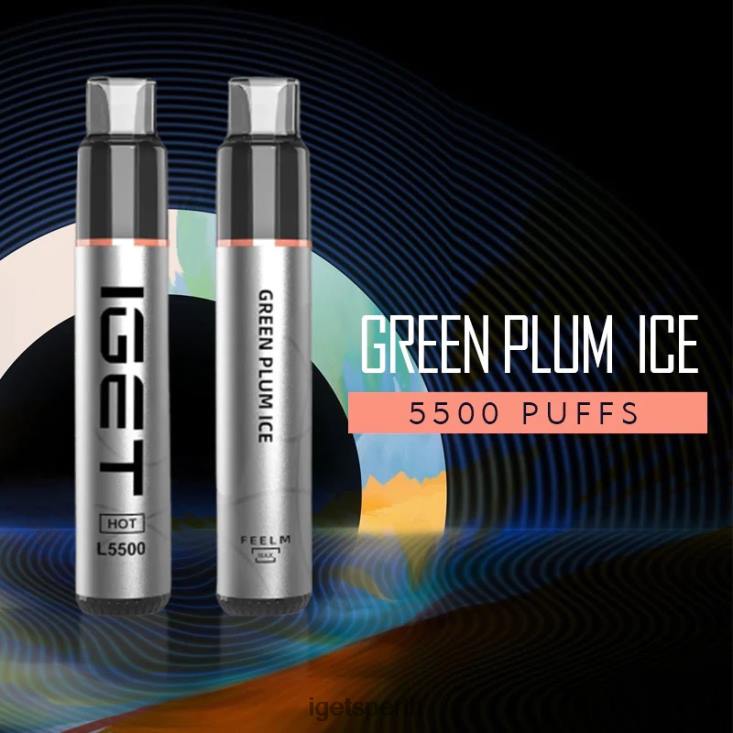IGET HOT - 5500 PUFFS 40Z8538 Green Plum Ice