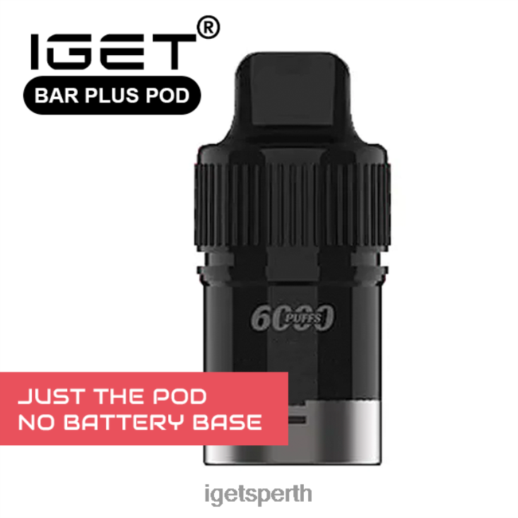 IGET BAR PLUS - POD ONLY - GRAPE ICE - 6000 PUFFS (NO BATTERY BASE) 40Z8667 Onlygrape Ice