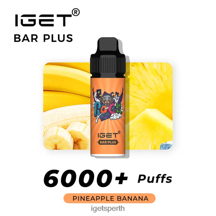 IGET Bar Plus 6000 Puffs 40Z8239 Pineapple Banana