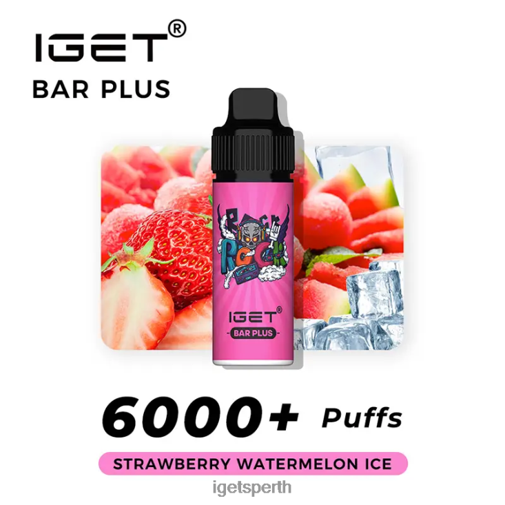 IGET Bar Plus 6000 Puffs 40Z8242 Strawberry Watermelon Ice