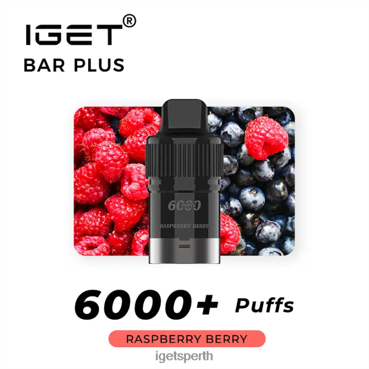 IGET Bar Plus Pod 6000 Puffs 40Z8256 Raspberry Berry