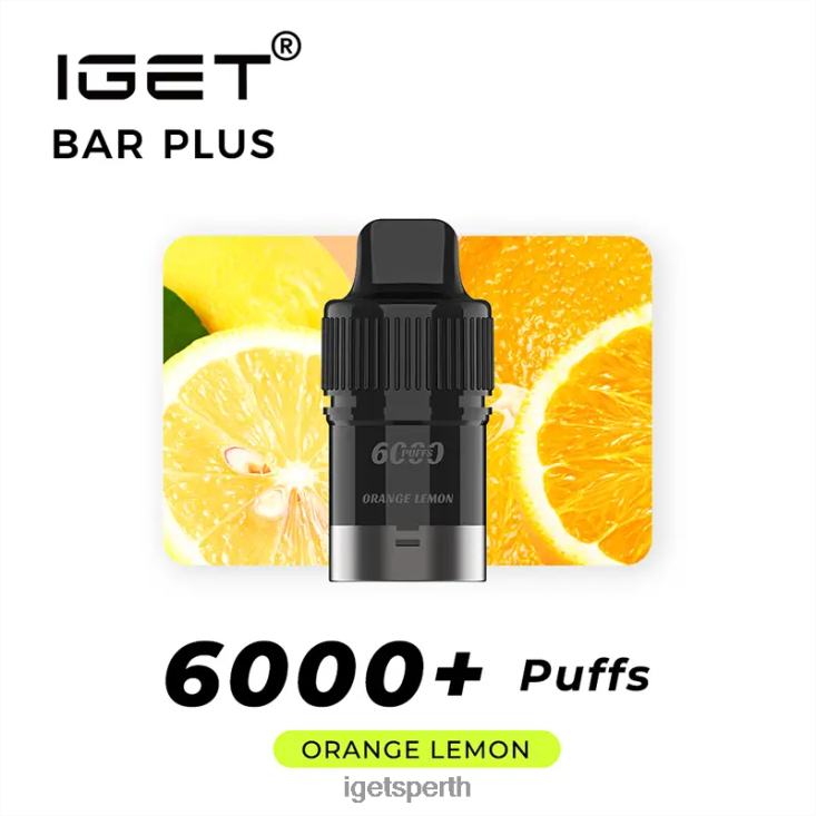 IGET Bar Plus Pod 6000 Puffs 40Z8261 Orange Lemon